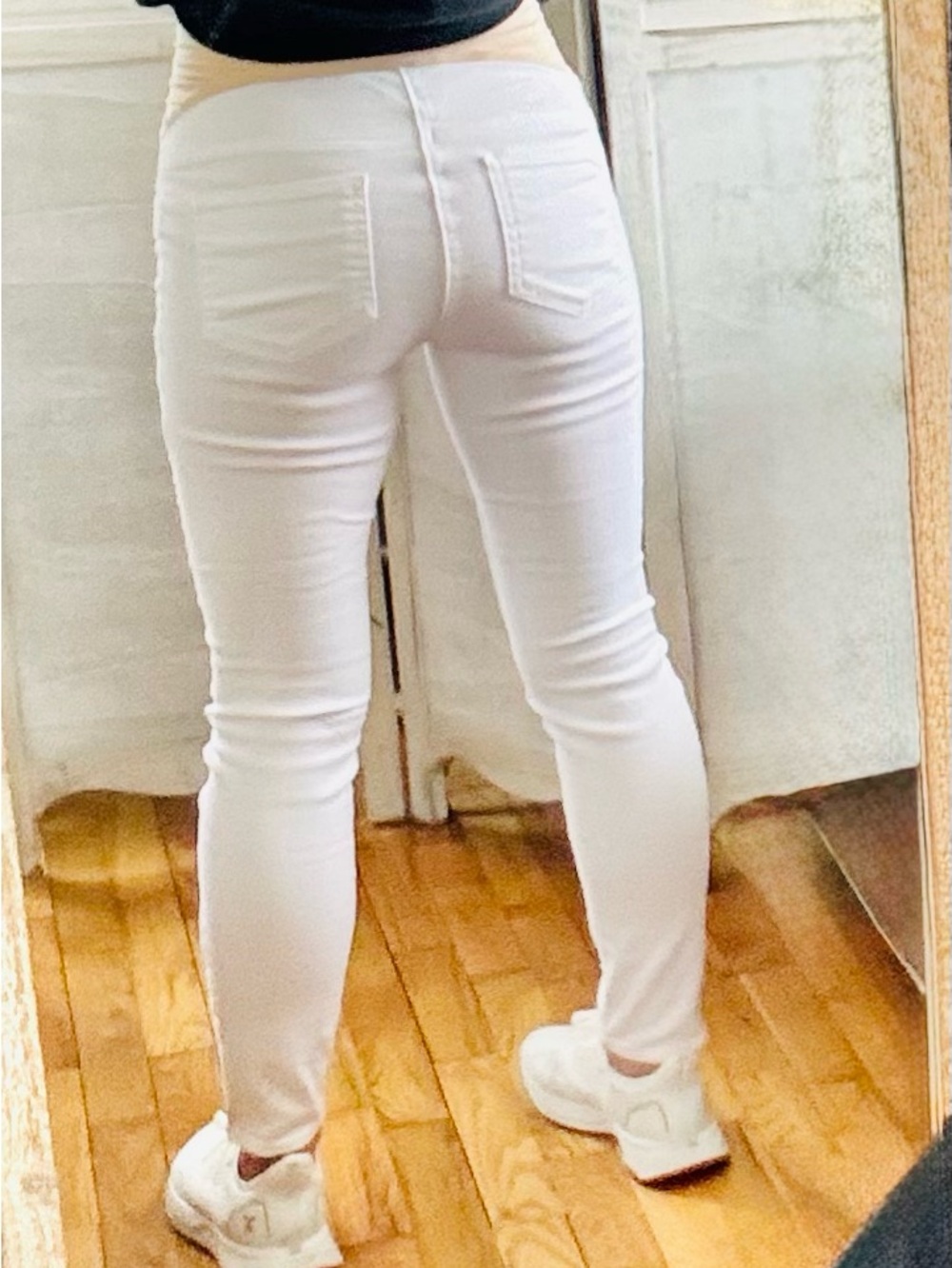 Maternity Luxe Essentials Denim White High-Rise Skinny Jeans - Clean Chic